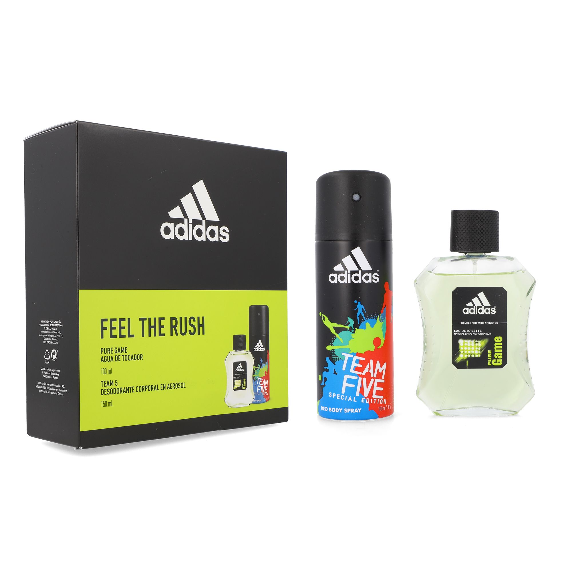 SET ADIDAS FEEL DE RUSH 2 PZAS CABALLERO