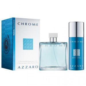 SET AZZARO CHROME TRAVEL 2 PZAS CABALLER0