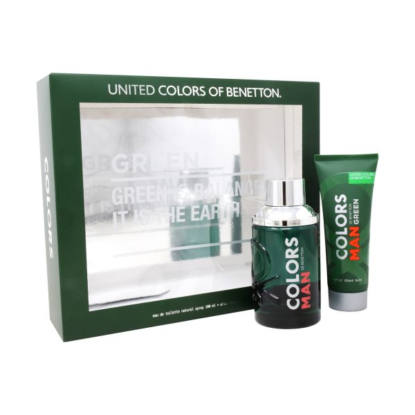 2434 6SET BENETON COLORS MAN GREEN 2 PZAS CABALLERO