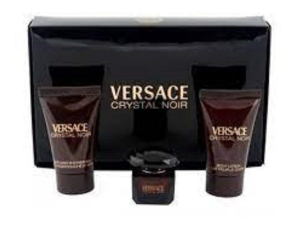 2561 4SET MINIATURAS VERSACE CRYSTAL NOIR 3 PZAS DAMA