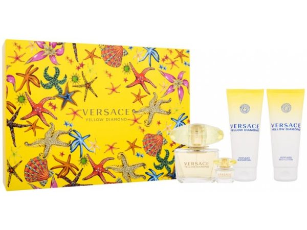 2793 4SET VERSACE YELLOW DIAMOND 4 PZAS DAMA