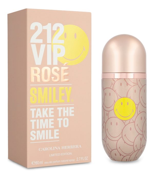 2853 3CAROLINA HERRERA 212 VIP ROSE SMILEY WOMEN 80ML EDP VI