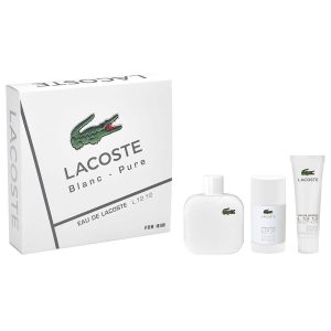 SET LACOSTE l.12.12 BLANC PURE 3 PZAS CABALLERO