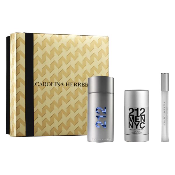 SET CAROLINA HERRERA 212 MEN 3 PZAS CABALLERO